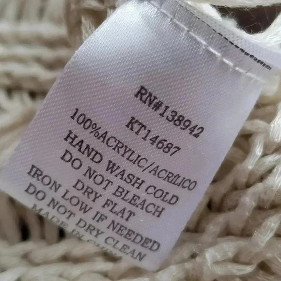 Cream Crochet Tassel Cover Up - M - Picture 5 of 5